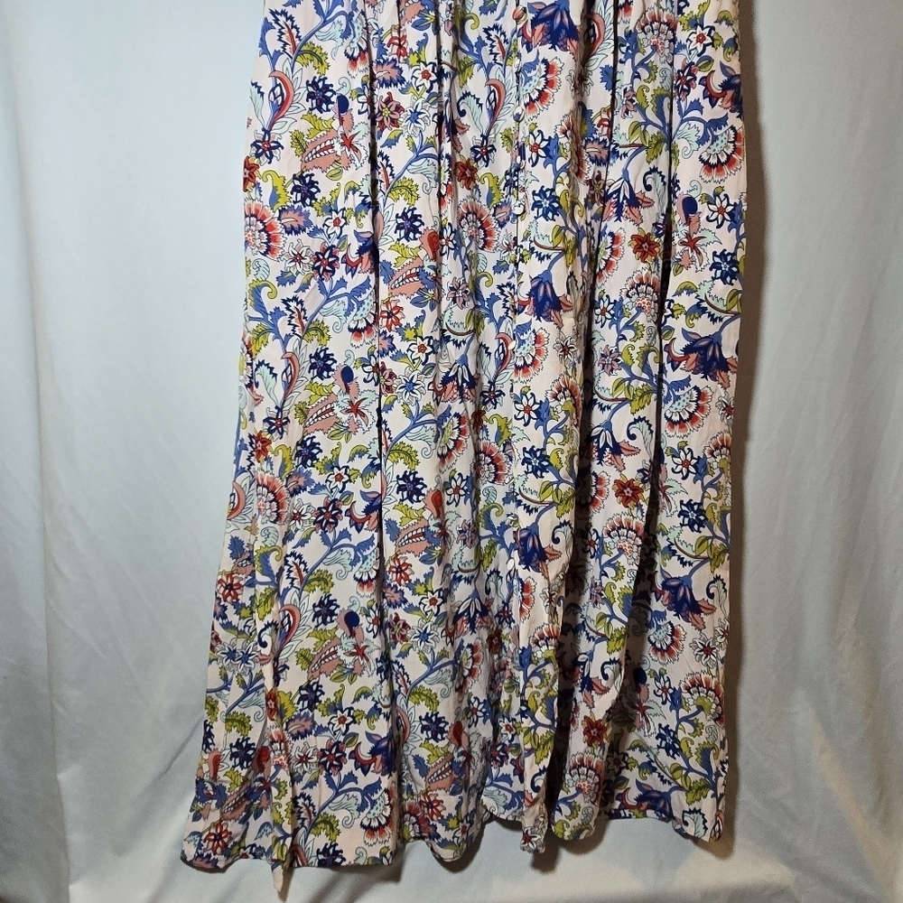 BODEN Elsa Midi Tea Dress Marshmallow Botanical Brunch Pink Floral Button Front - Picture 3 of 11